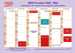 Calendrier inspecteur élève généraliste Calendrier inspecteur élève généraliste